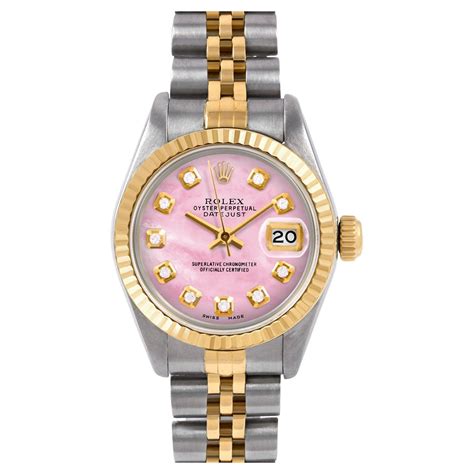 rolex two tone black dial womens|Lady.